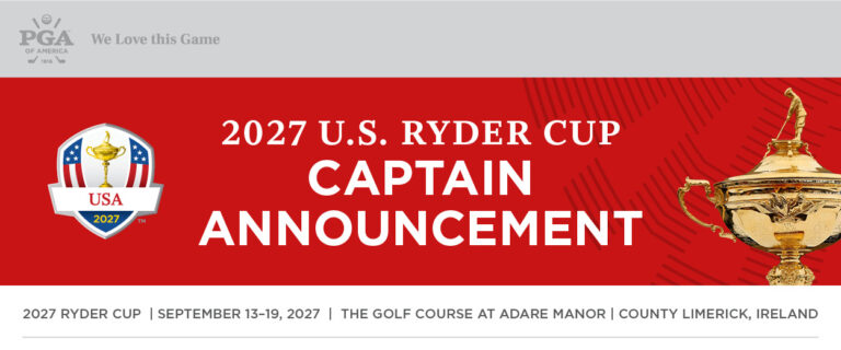 Furyk Named United States Captain for 2027 Ryder Cup