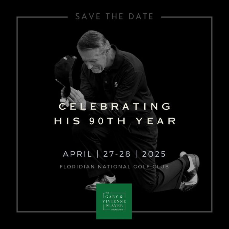 PLAYER LAUNCHES JUNIOR GOLF CHALLENGE IN HONOR OF HIS 90TH YEAR